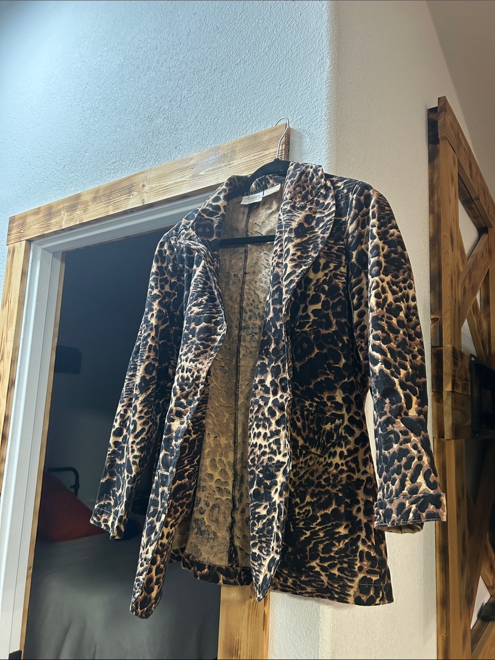Roaman's Leopard-Print Faux Fur Jacket in Brown and Black